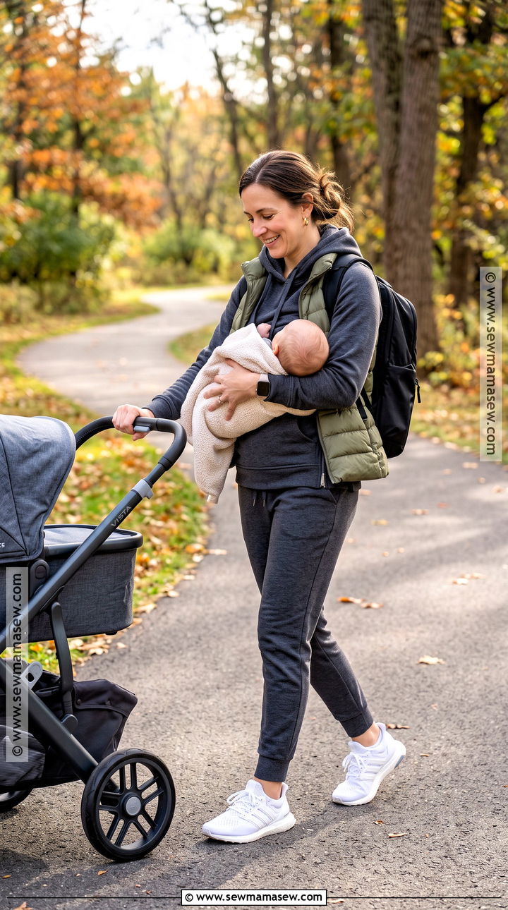 Nursing Hoodie And Joggers Fall Outfit - 20 Breastfeeding Outfits Fall