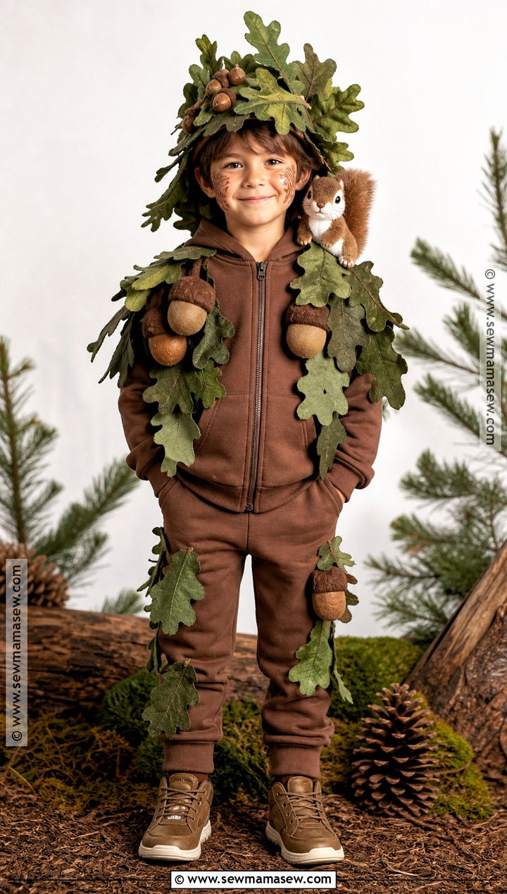 Oak Tree Costume With Acorns - 30 tree costume ideas for kids