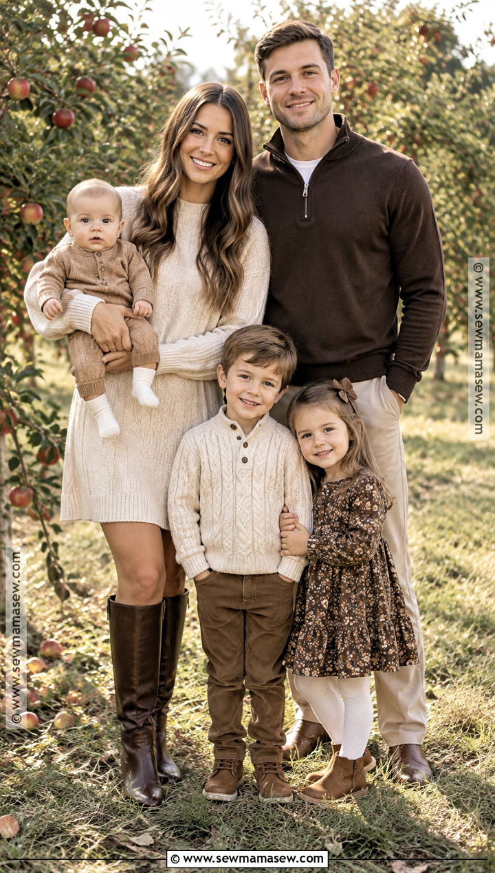 Oatmeal And Chocolate Brown Family Picture Outfit - 15 family fall pictures outfits neutral