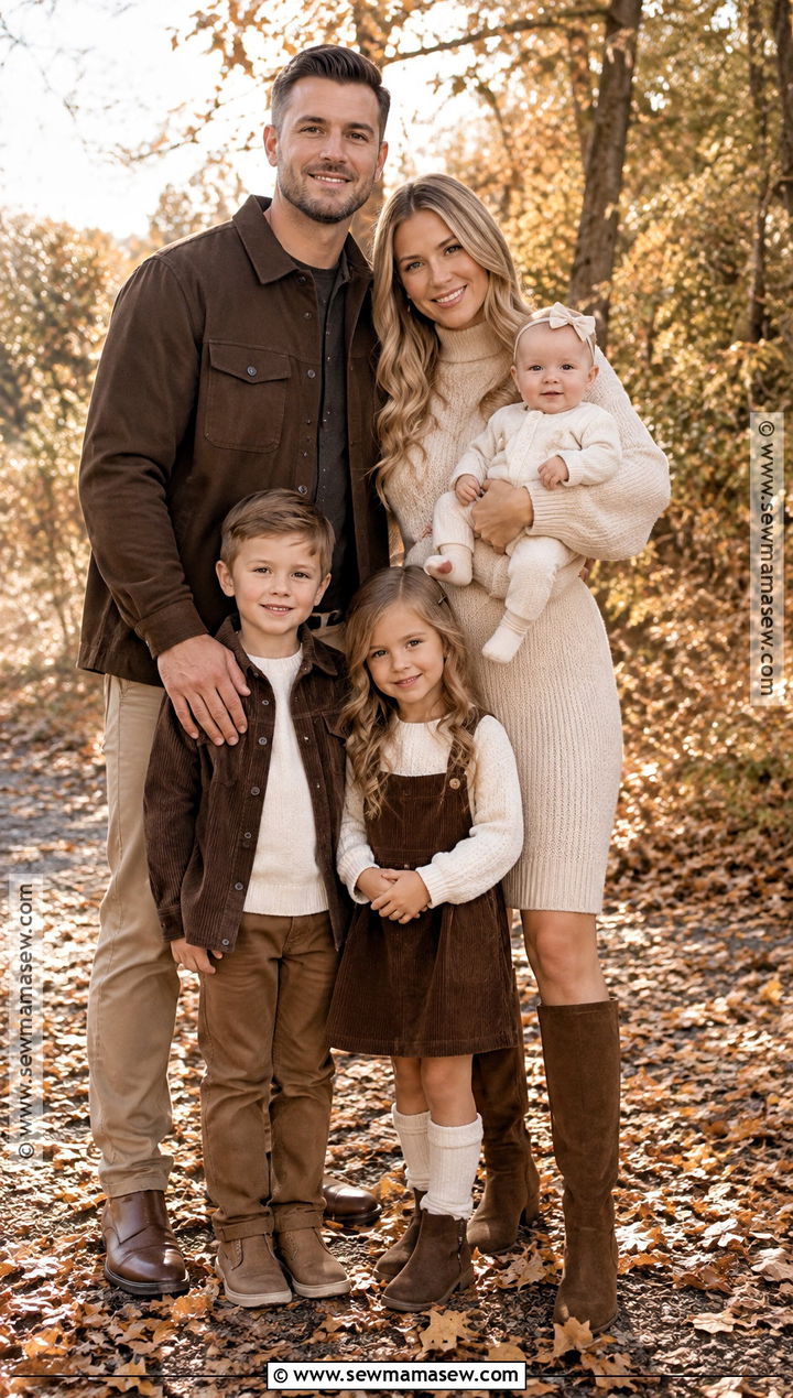 Oatmeal and Chocolate Brown Family Photo Outfits - 15 family photo outfits neutral fall