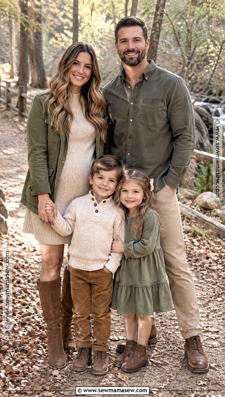 Oatmeal and Olive Fall Family Photo Outfits - 20 Neutral Fall Family Photo Outfits