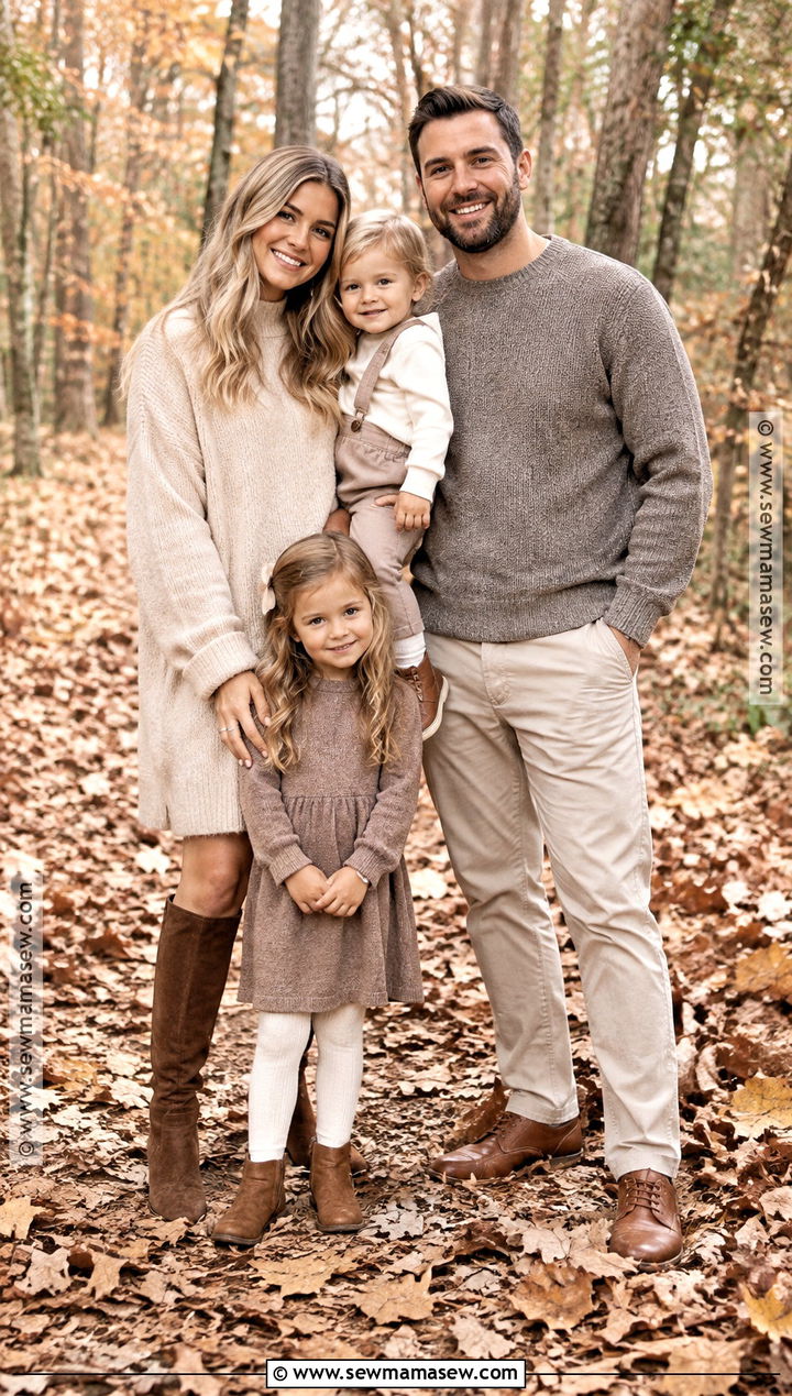 Oatmeal and Taupe Fall Family Picture Outfit - 15 fall family pictures neutral outfits