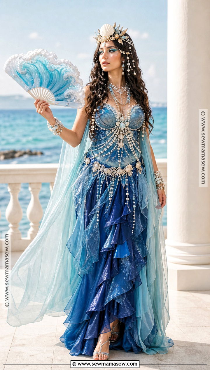 Ocean Goddess Costume - 35 Goddess Halloween Costume Ideas