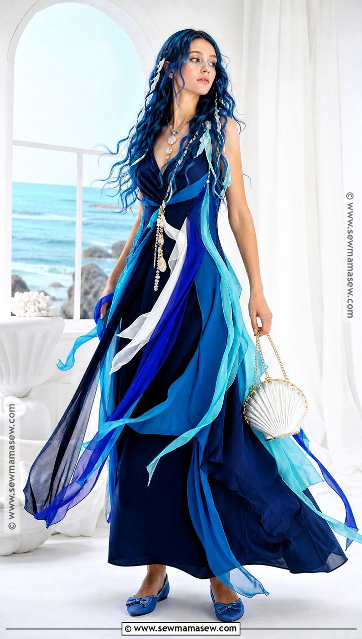 Ocean Wave Costume With Blue Hair - 30 halloween costumes blue hair