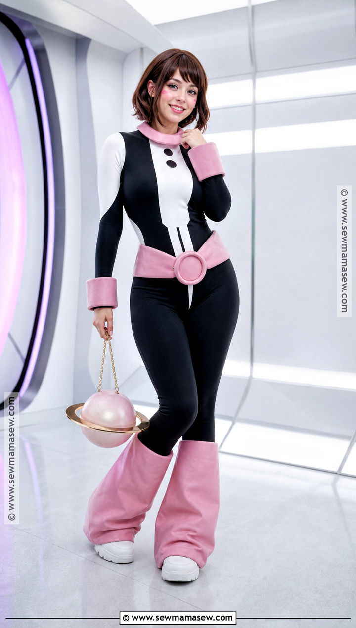 Ochaco Anime Costume With Pink Boots - 35 anime costume ideas