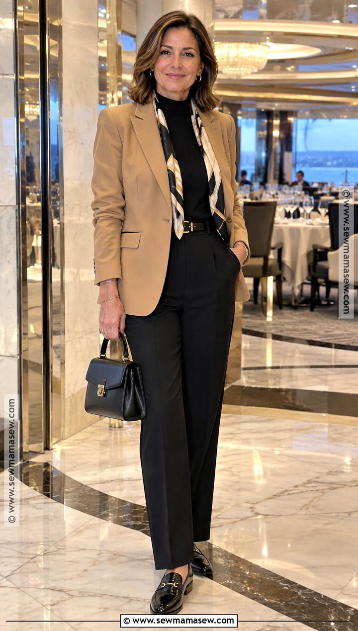 October Alaska Cruise Blazer And Trousers Dinner Outfit - 15 alaska cruise outfits october