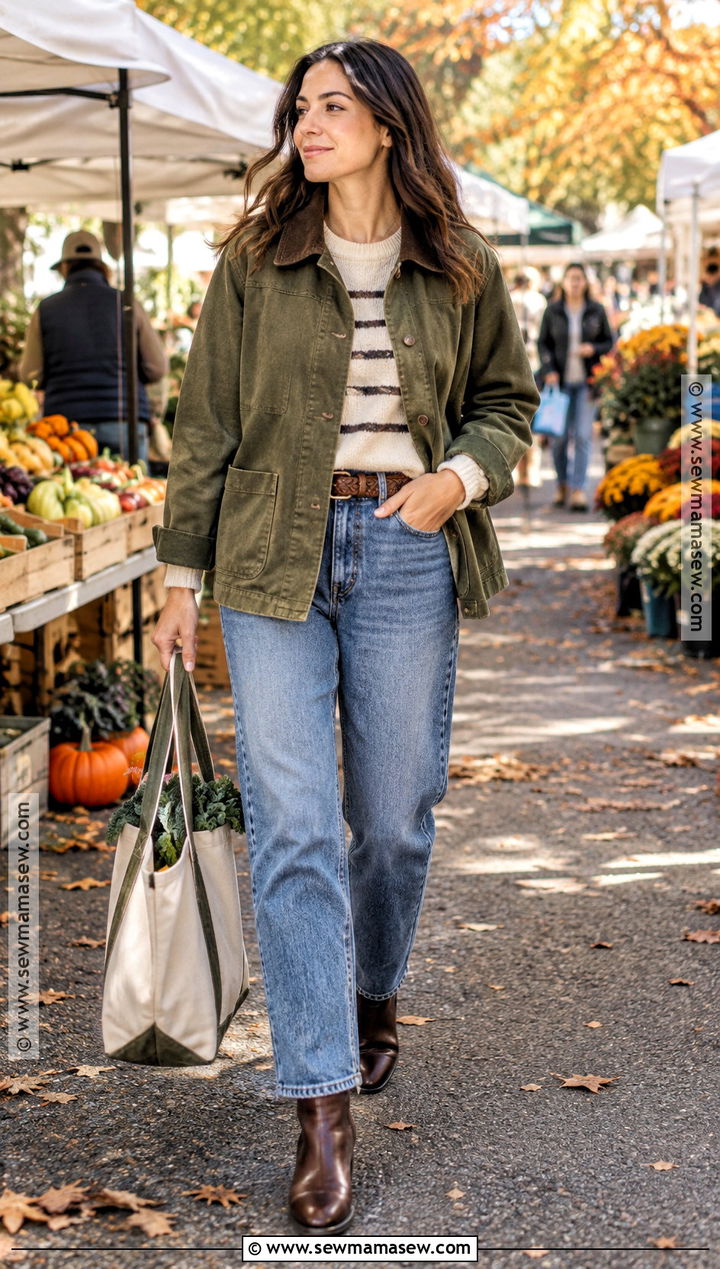 October Barn Jacket and Relaxed Jeans Outfit - 15 october wardrobe ideas