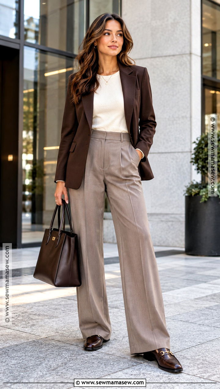 October Blazer and Tailored Trousers Outfit - 20 october outfits fall