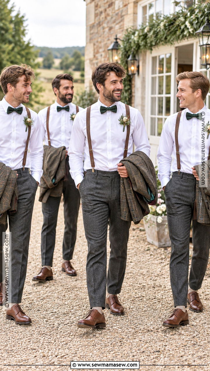 October Groomsmen Separates With Suspenders And Bow Ties - 15 october groomsmen attire ideas