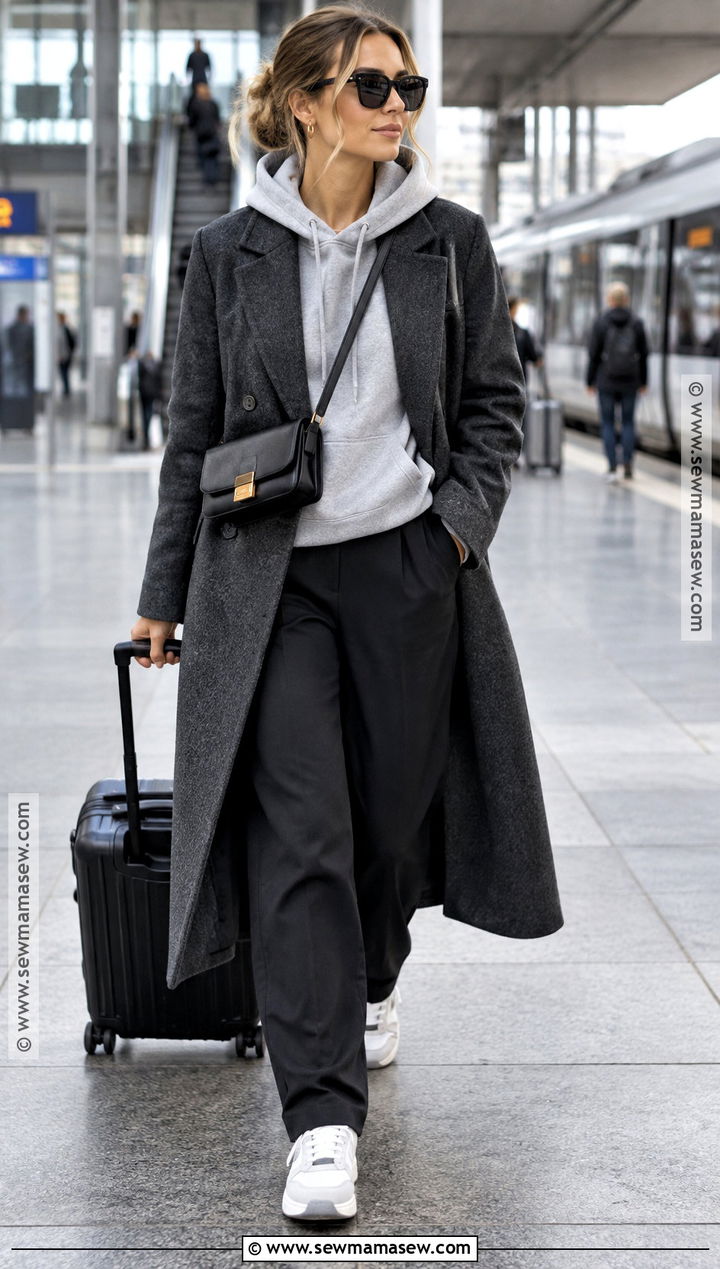 October Hoodie and Long Coat Outfit - 20 october outfits fall