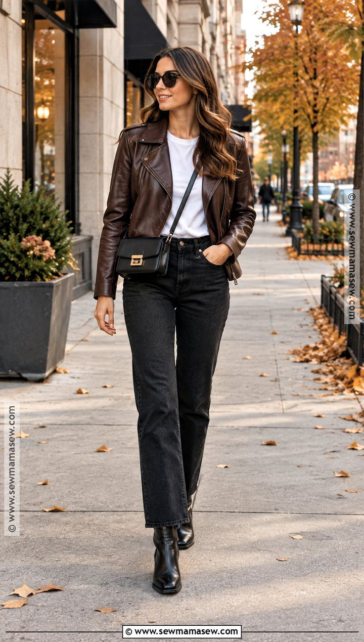 October Leather Jacket And Black Jeans Outfit - 20 outfits october