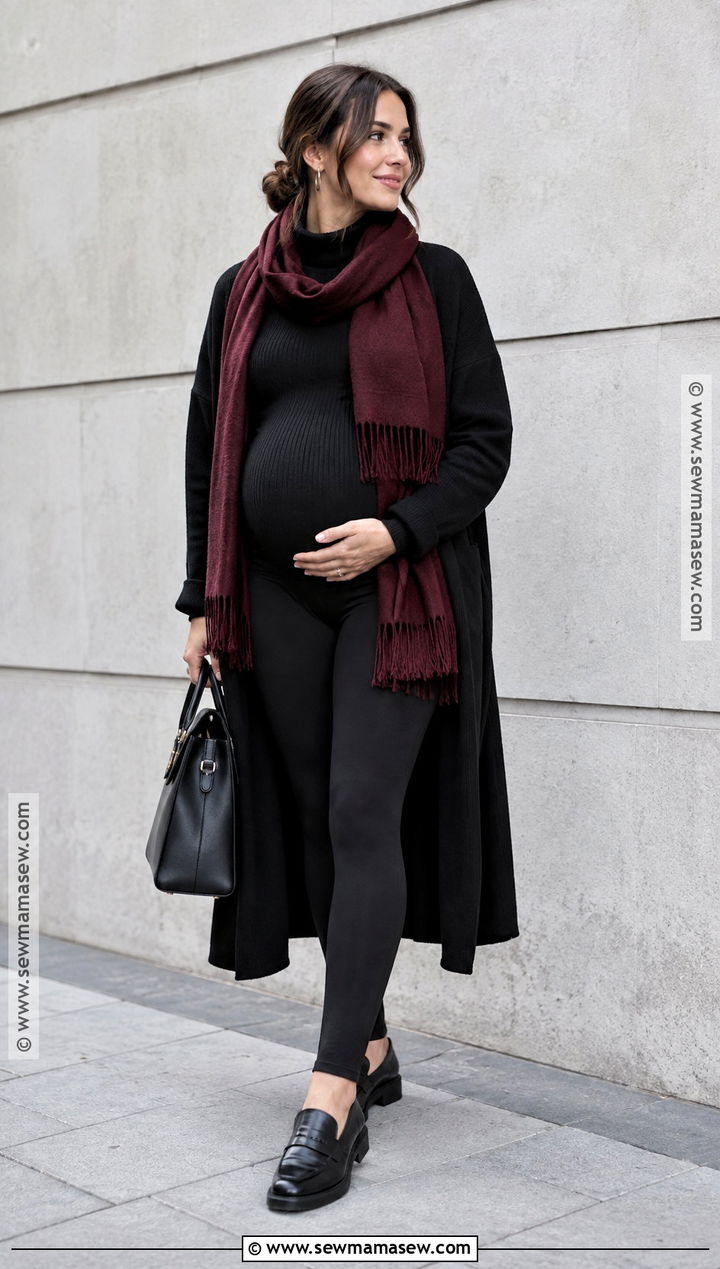 October Maternity Monochrome Black Outfit - 15 october maternity outfits