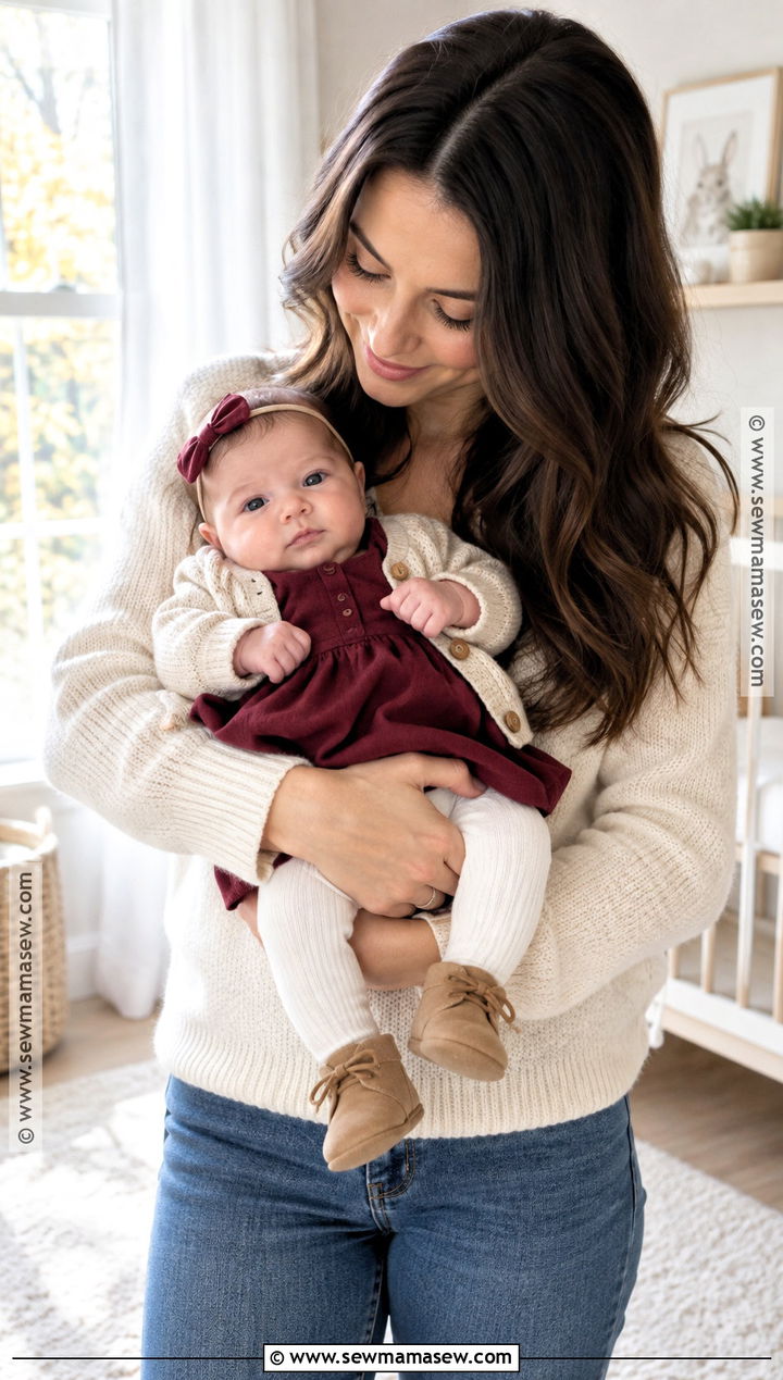 October Newborn Burgundy Dress Outfit - 15 october newborn outfits