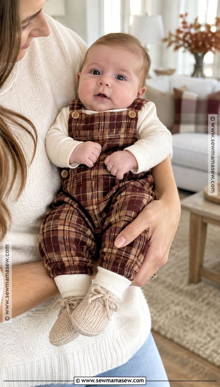 October Newborn Plaid Romper Outfit - 15 october newborn outfits