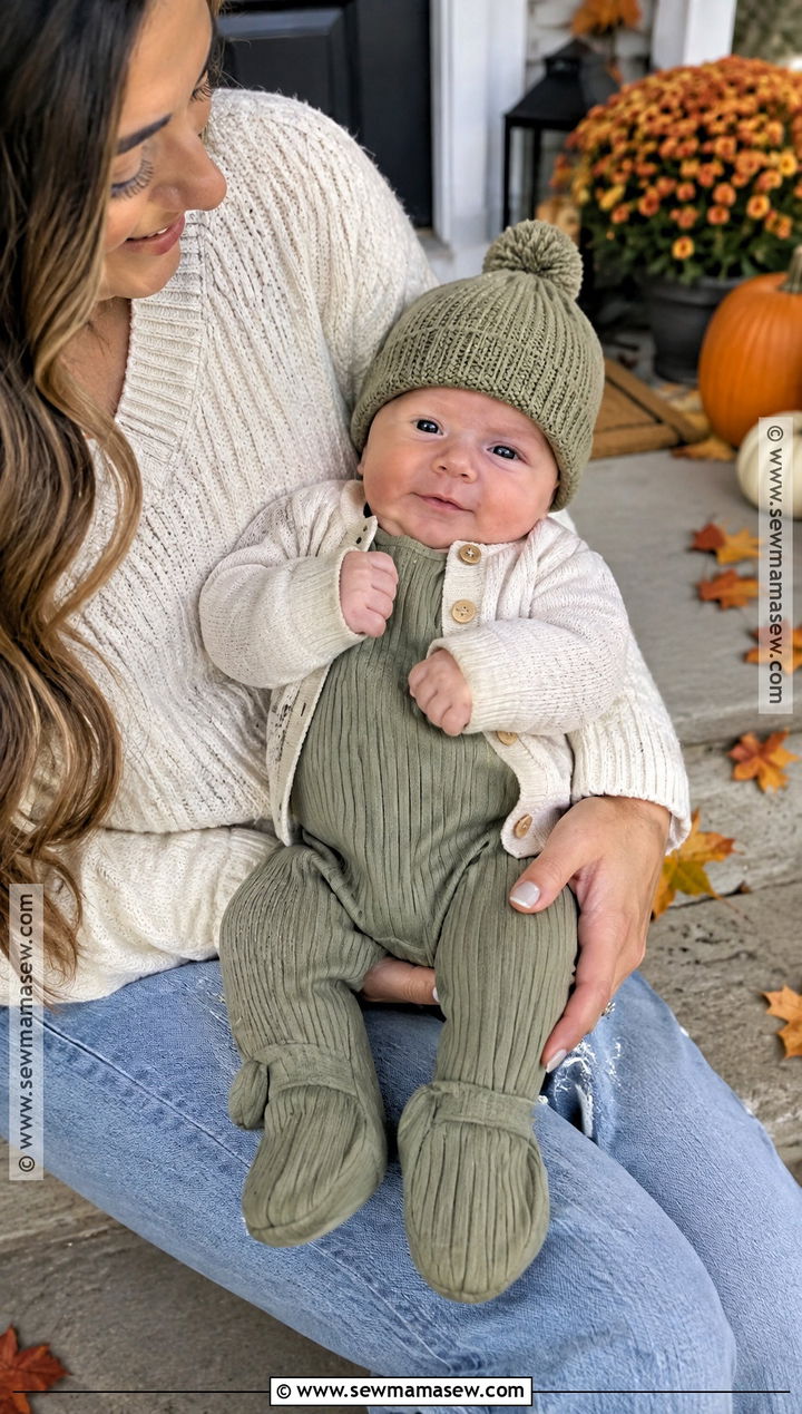 October Newborn Sage Green Sleeper Outfit - 15 october newborn outfits