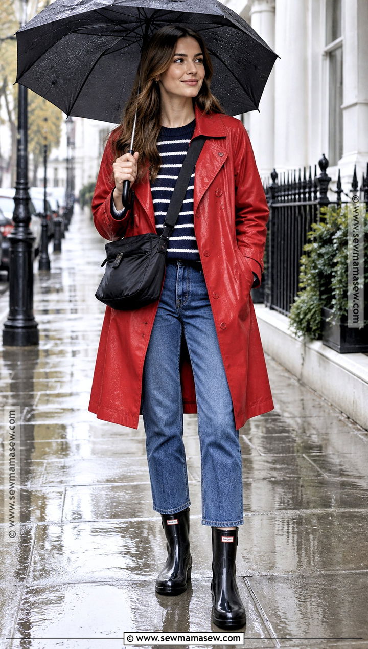 October Raincoat and Cropped Jeans Outfit - 25 october fits