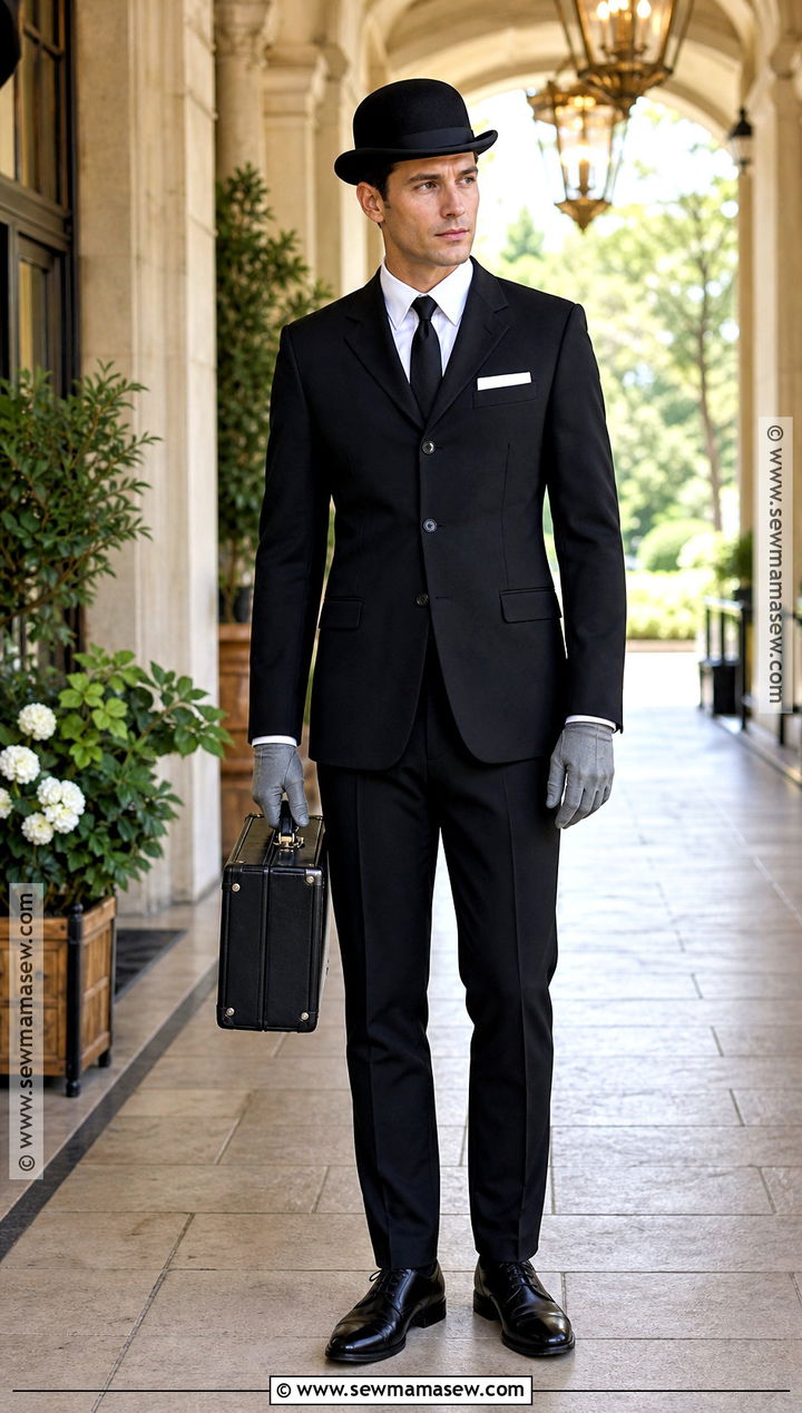 Oddjob Black Suit And Bowler Costume - 30 james bond costume ideas