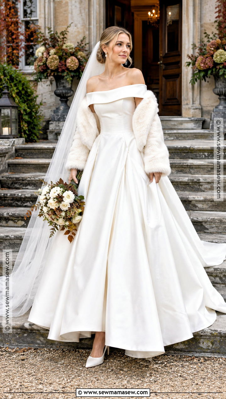 Off Shoulder Autumn Wedding Dress - 20 autumn wedding dress the bride ideas