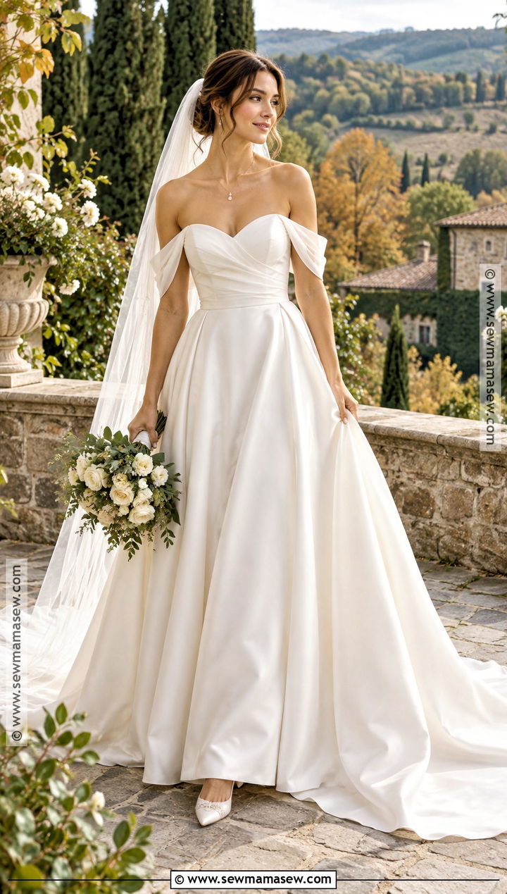 Off The Shoulder Sleeve Wedding Dress - 15 2026 Fall Wedding Dresses