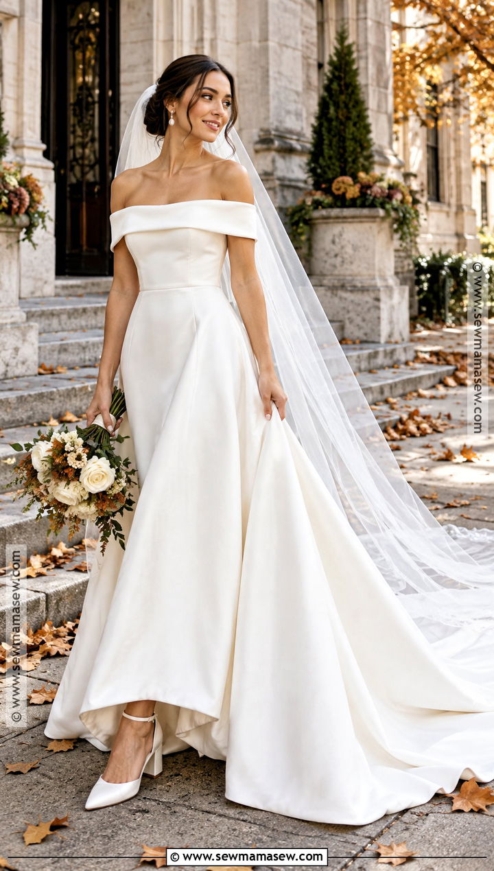 Off The Shoulder Wedding Dress - 15 Wedding Dresses For Autumn