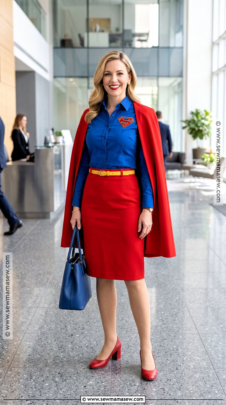 Office Supergirl Costume With Pencil Skirt - 30 Super Girl Costume Ideas for Women