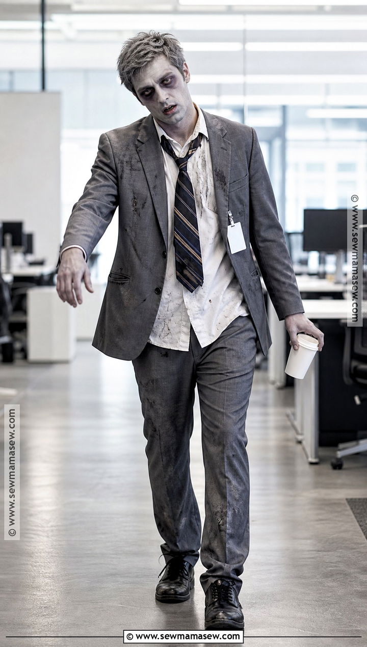 Office Zombie Costume - 30 Last Minute Costume Ideas for Men