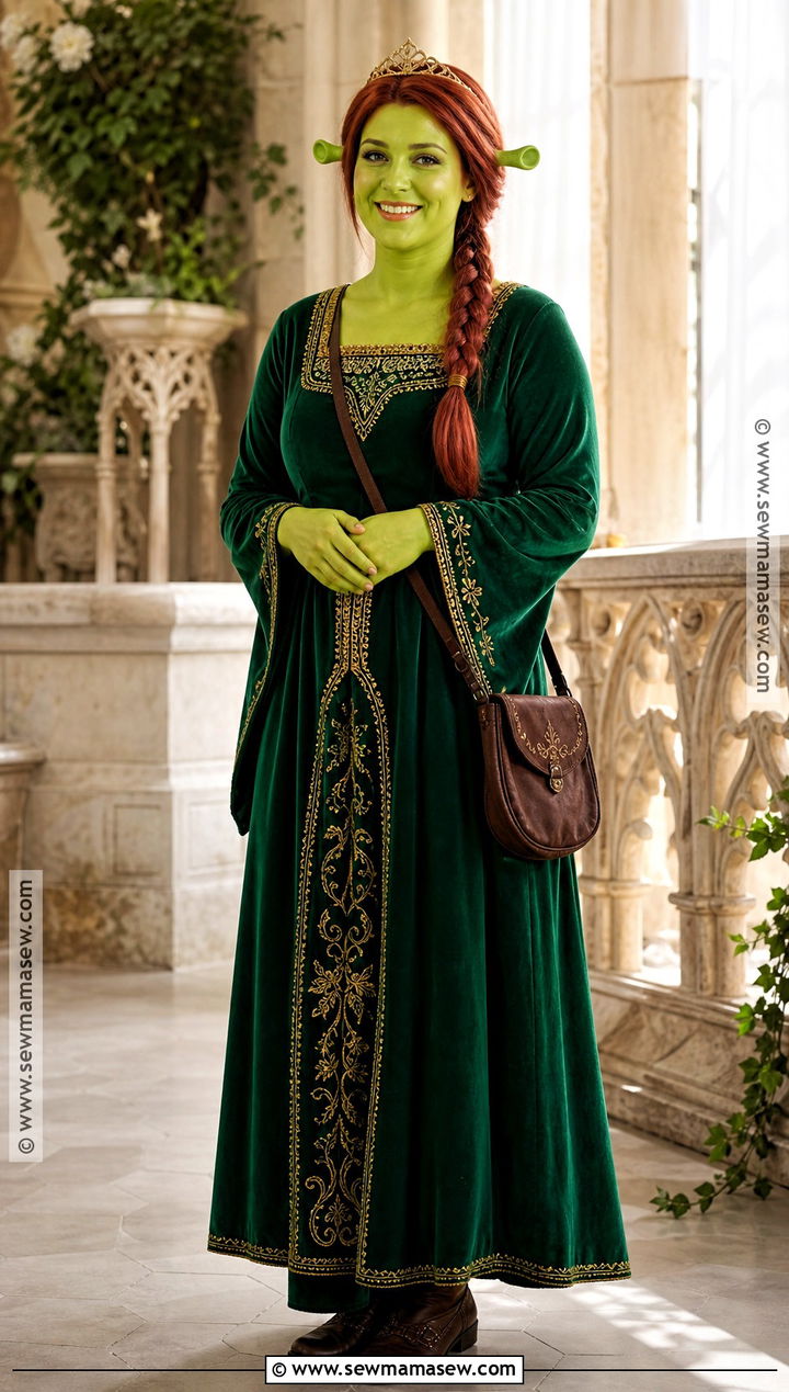 Ogre Fiona Costume With Green Dress - 30 shrek characters costumes