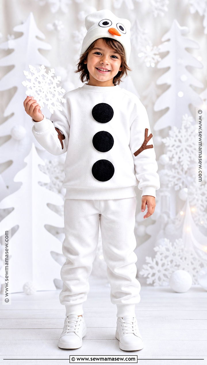 Olaf Costume With White Sweatshirt - 30 Simple Disney Costumes