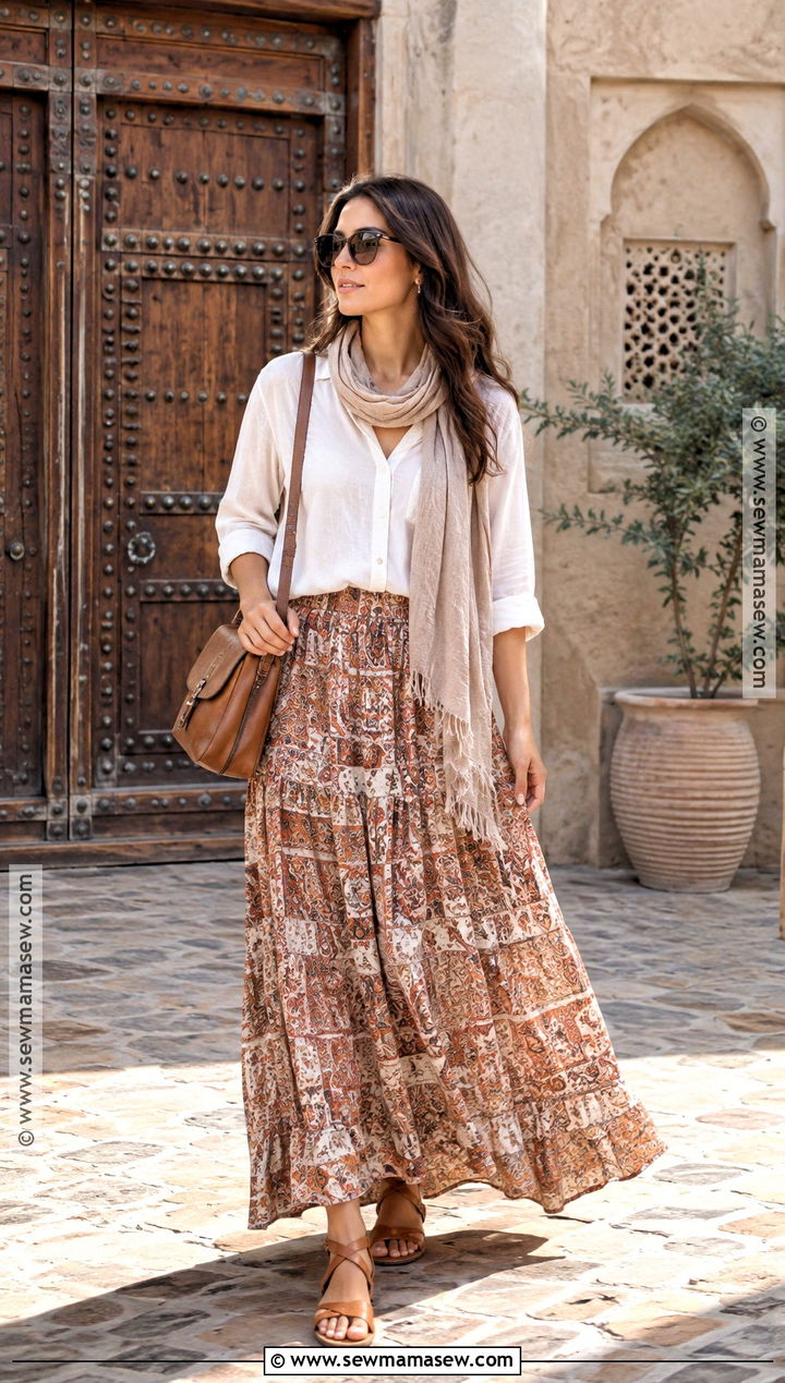 Old Dubai Maxi Skirt And Blouse Outfit - 15 dubai november outfit ideas