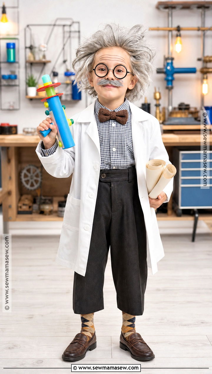 Old Inventor Costume With Lab Coat - 30 old man costume ideas for kids