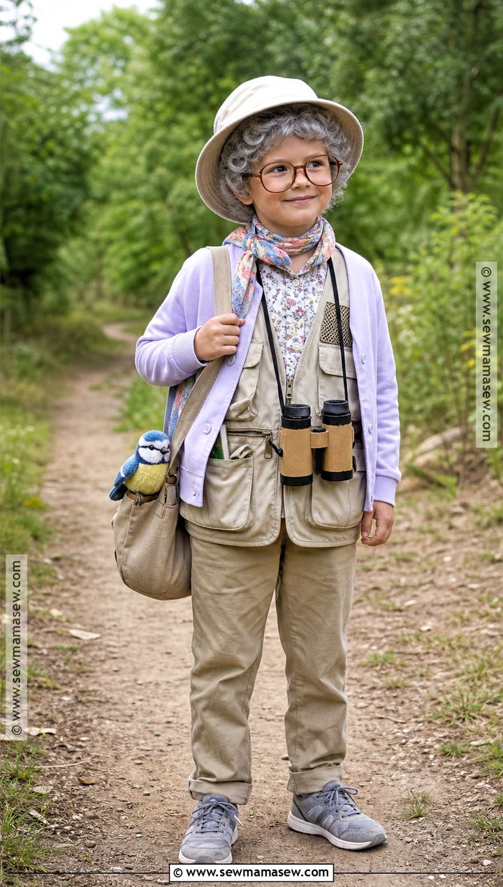 Old Lady Bird Watcher Costume - 30 old lady costume ideas for kids