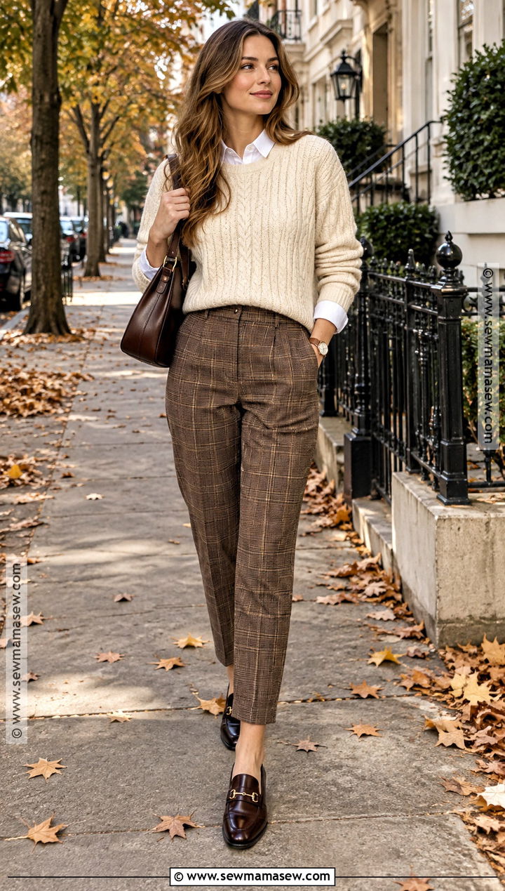 Old Money Fall Outfit With Cable Knit Sweater - 20 old money fall style ideas