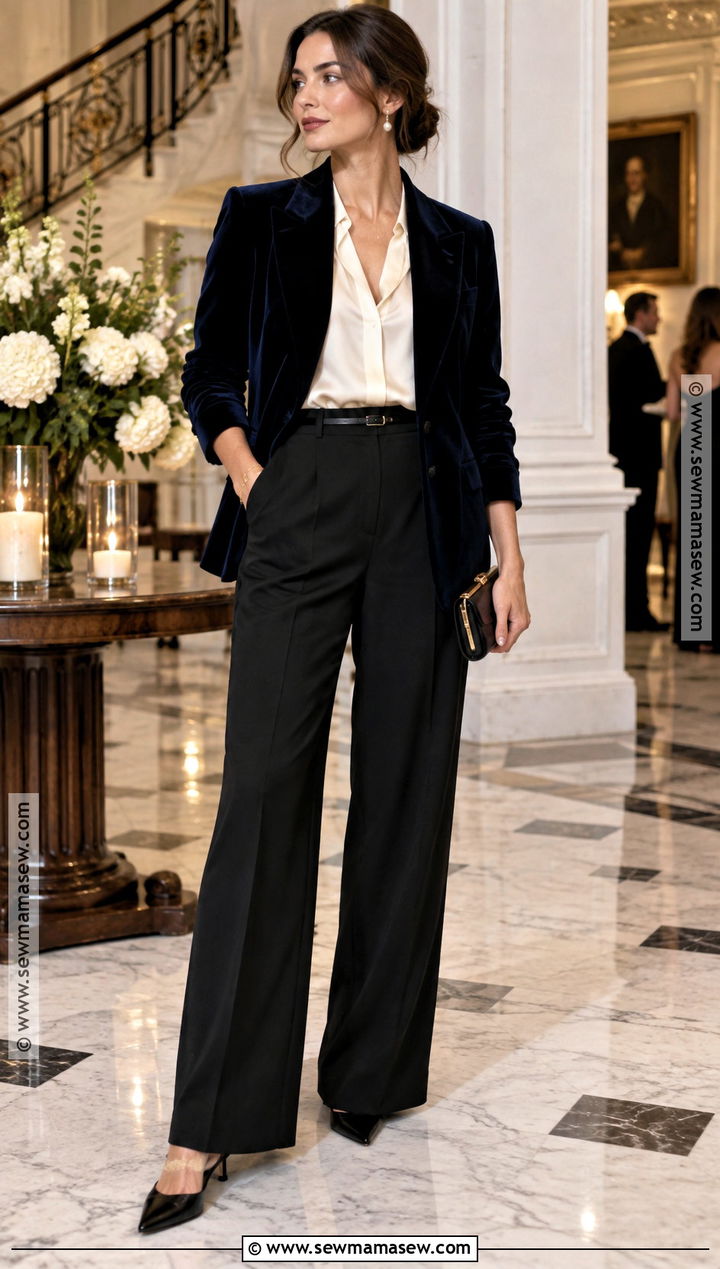 Old Money Fall Outfit With Velvet Blazer - 20 old money fall style ideas