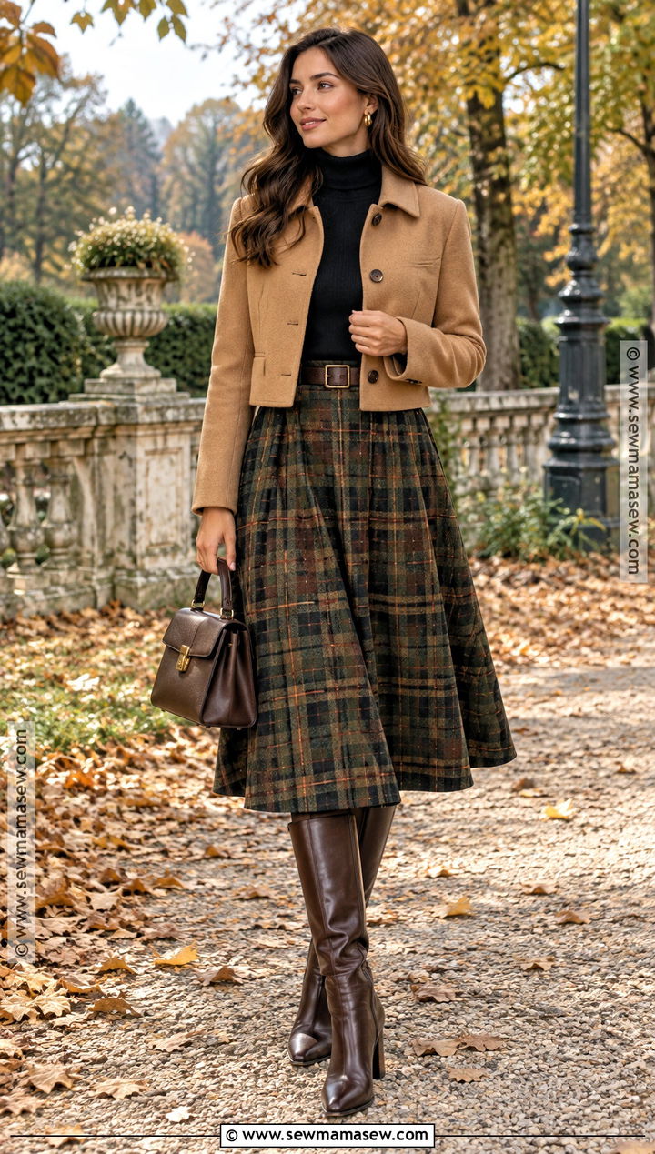 Old Money Plaid Skirt Outfit - 15 Old Money Autumn Style Ideas