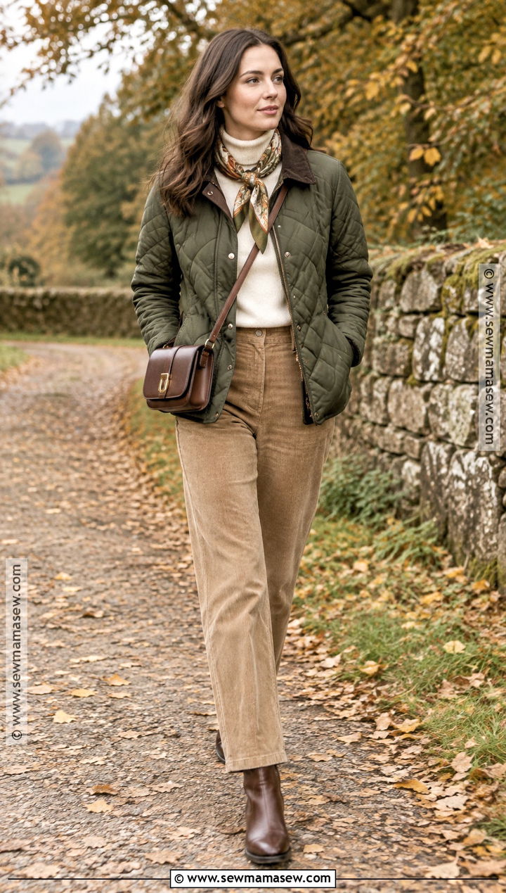 Old Money Quilted Jacket Outfit - 15 Old Money Autumn Style Ideas