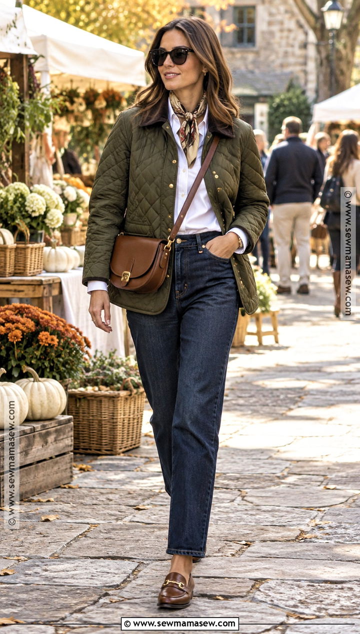 Old Money Quilted Jacket Outfit - 15 fall old money outfits 2026