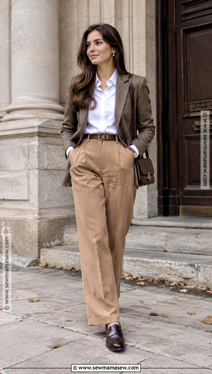 Old Money Tweed Blazer Outfit - 15 Old Money Autumn Style Ideas