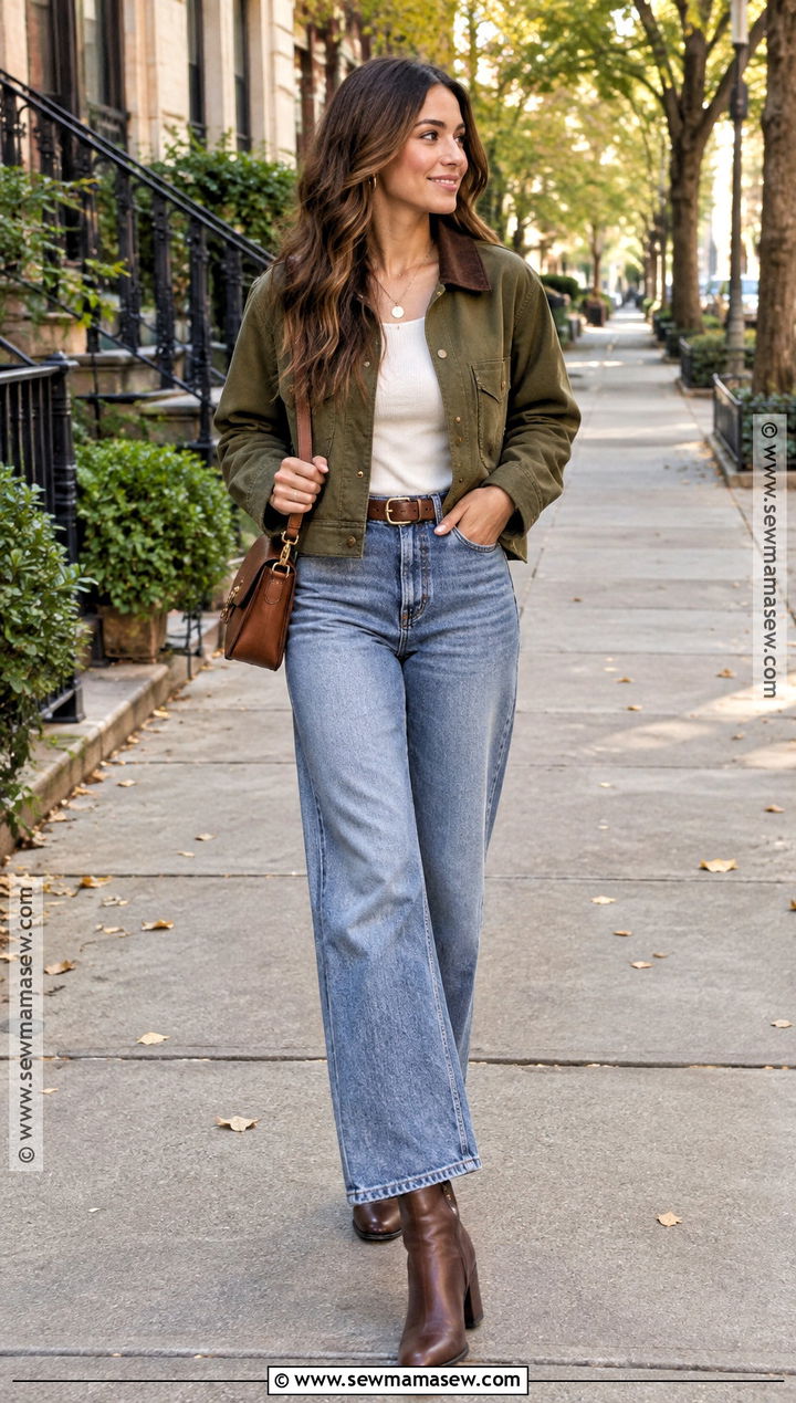 Old Navy Barn Jacket And Wide Leg Jeans Outfit - 15 old navy fall clothes