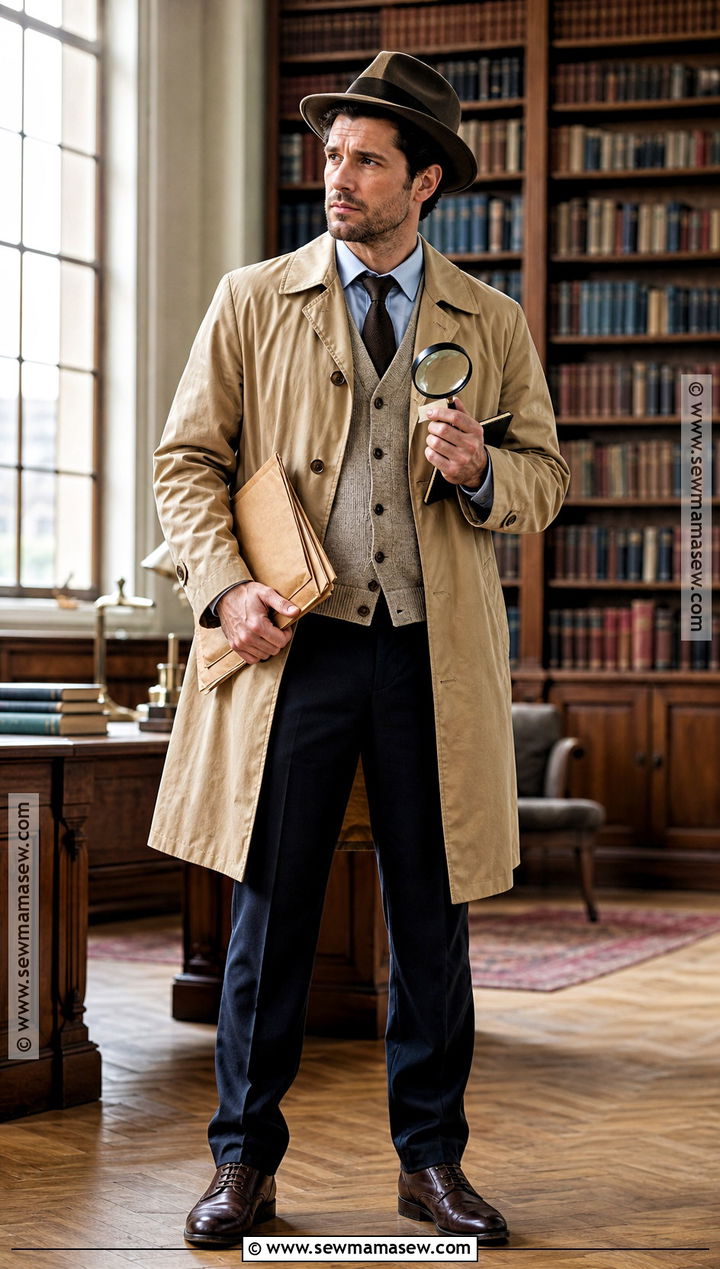 Old School Detective Costume - 30 easy halloween costumes for men