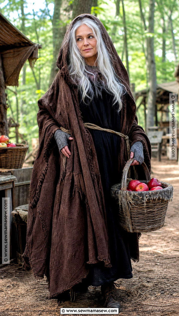 Old Witch Apple Seller Costume - 30 snow white and the seven dwarfs costumes