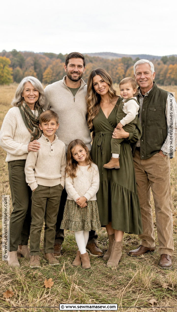 Olive And Beige Fall Family Photo Outfits - 15 family photo outfits ideas fall