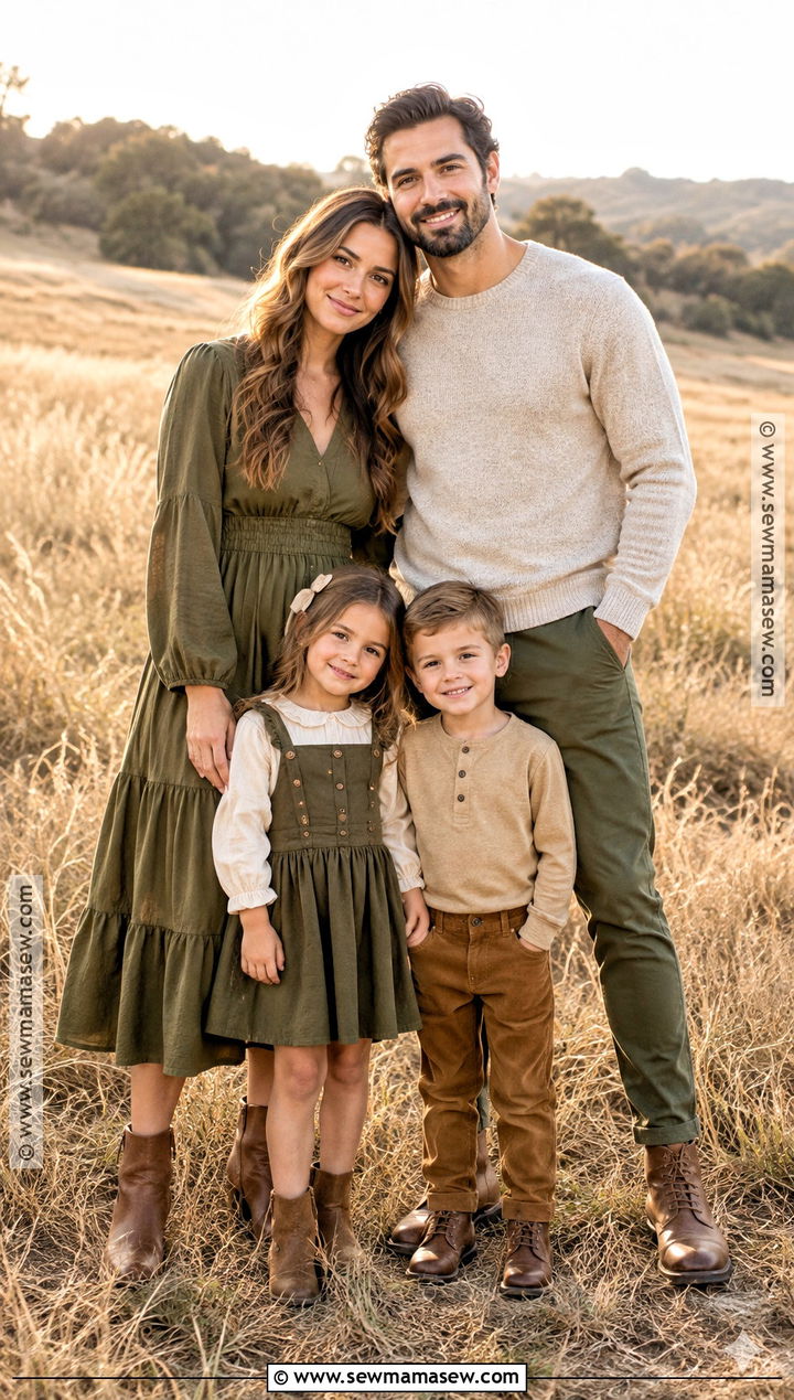 Olive And Beige Fall Family Picture Outfit - 15 clothes for fall family pictures