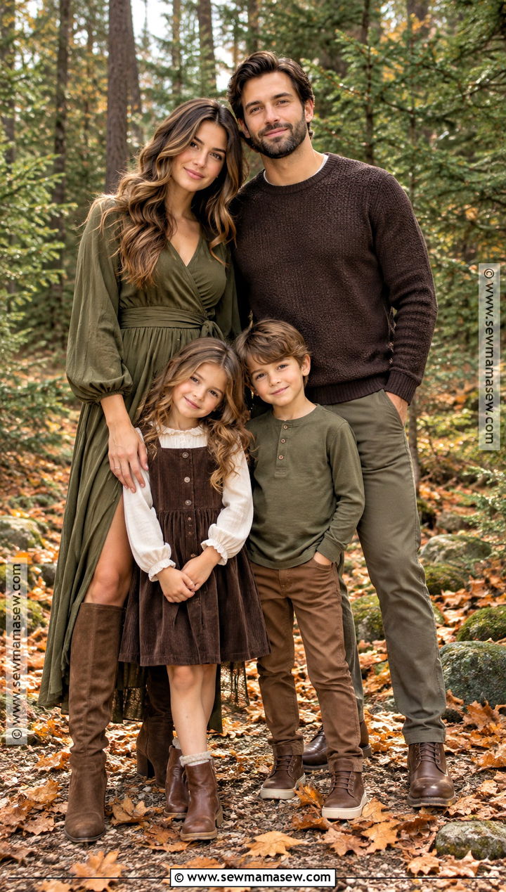 Olive And Chocolate Fall Family Picture Outfits - 20 Neutral Family Picture Outfits Fall