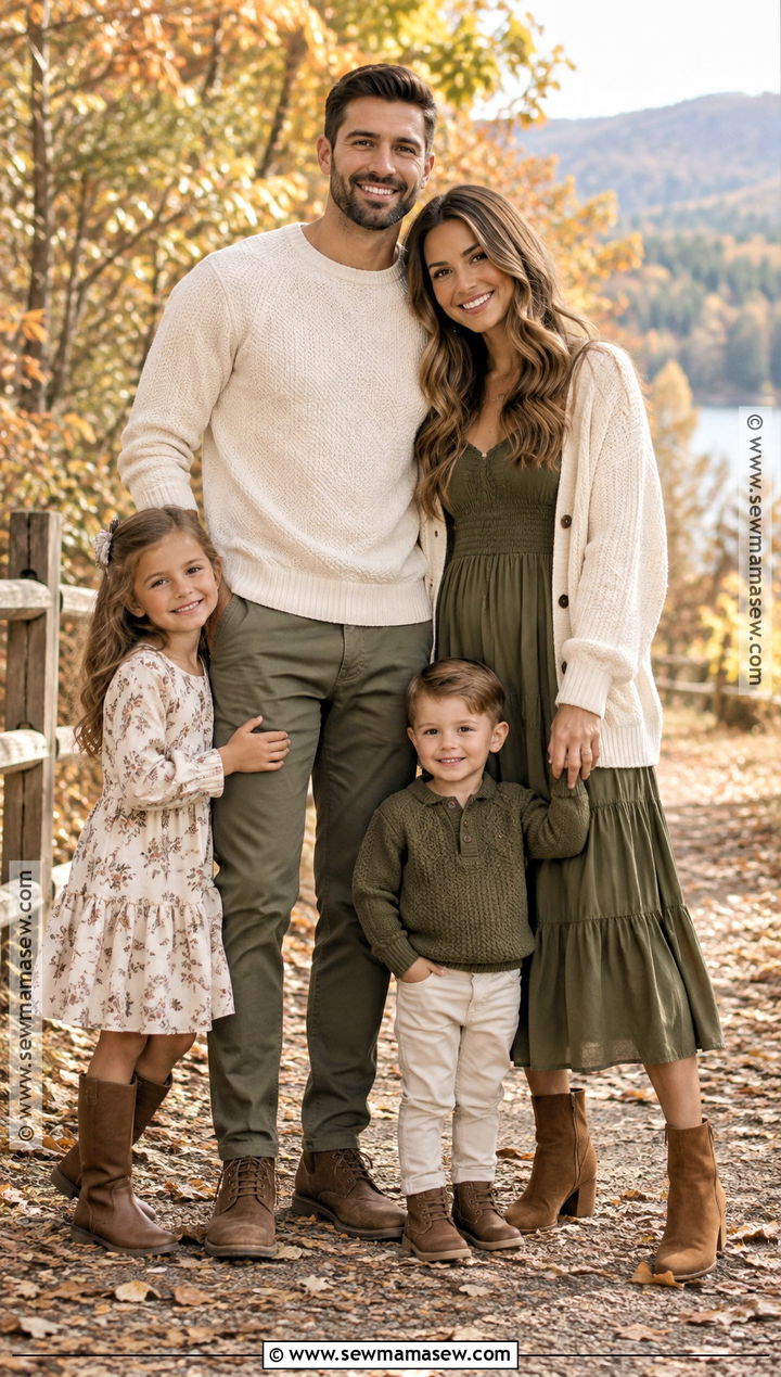 Olive And Cream Fall Family Picture Outfits - 15 fall neutral outfits family pictures