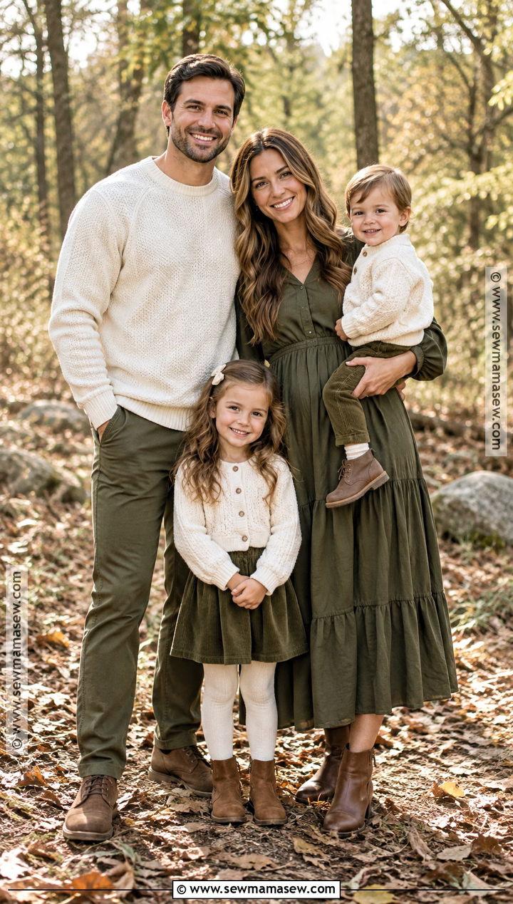Olive And Ivory Family Fall Photo Outfit - 15 family fall pics outfits
