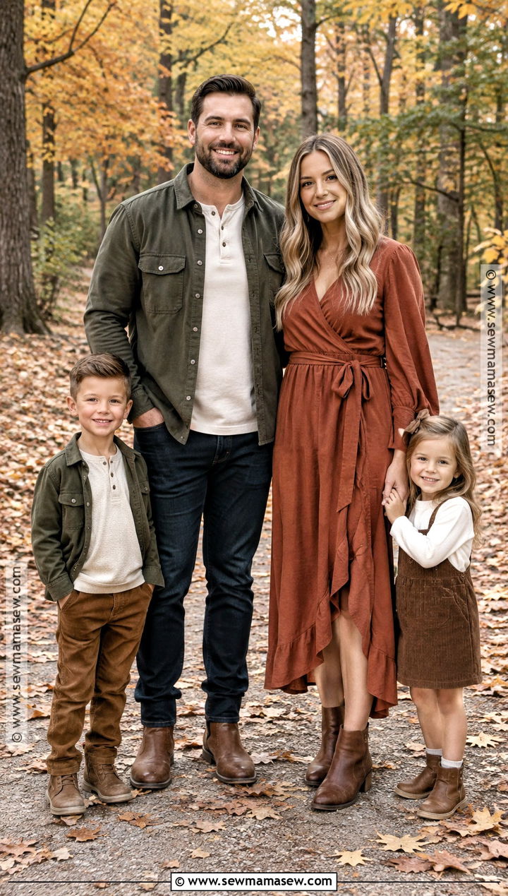 Olive And Rust Fall Family Photo Outfit - 25 fall family photos outfits