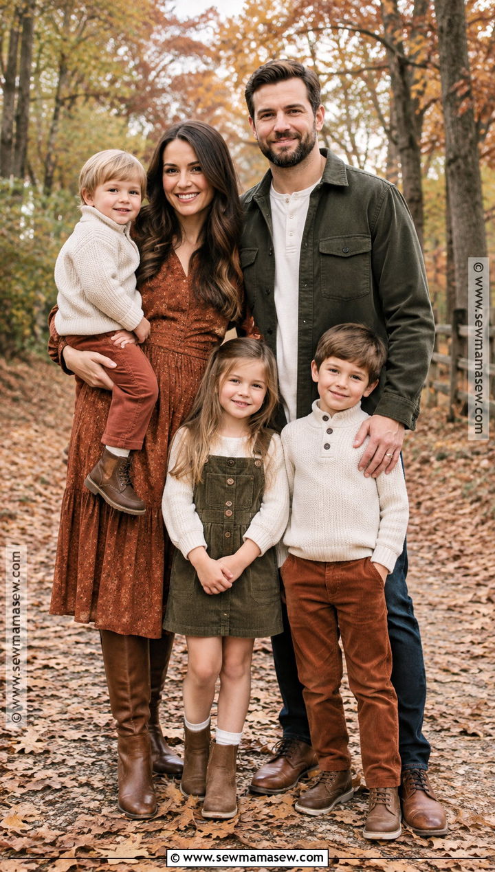 Olive And Rust Fall Family Photo Outfits - 15 Fall Family Photos Outfit Ideas