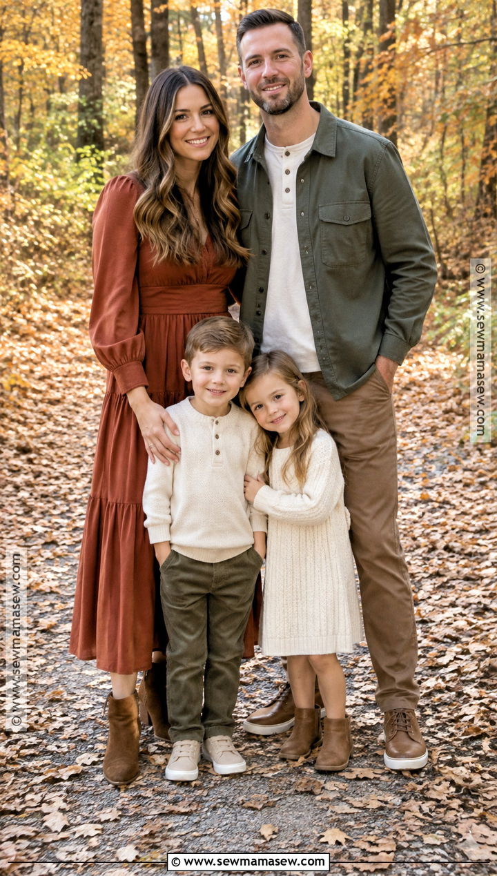 Olive And Rust Fall Family Photoshoot Outfit - 20 fall family photoshoot outfits