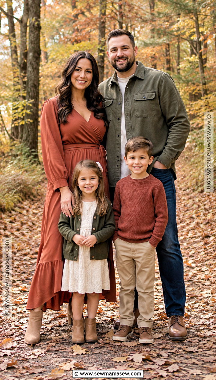 Olive And Rust Fall Family Portrait Outfits - 15 family portraits outfits fall