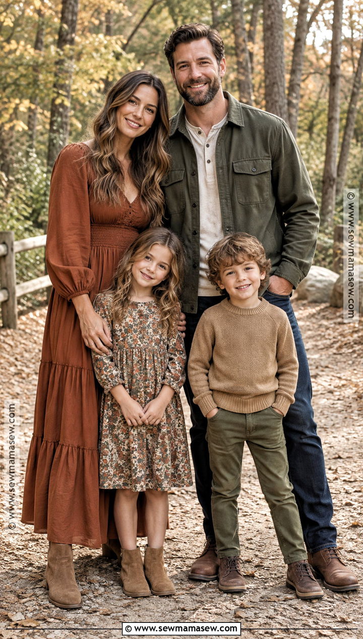 Olive And Rust Fall Family Session Outfit - 15 fall session outfits for family
